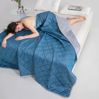 Lush Living Finds Lightweight Cooling Summer Comforter Blanket For Hot Sleepers lake Blue