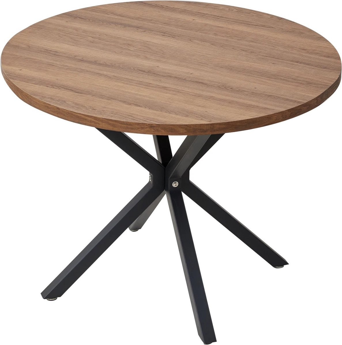 Merkloze ronde eettafel voor 4 personen, diameter: 100 cm
