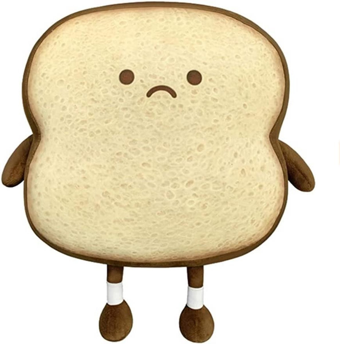 NatureMan Toast Bread Kussen - Grappig Pluche Decoratief Brood Kussen voor op de Bank