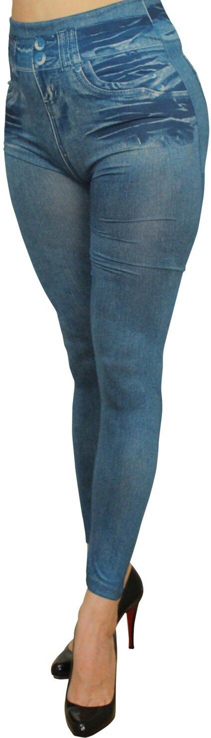 Fashion Diffusion Legging bleu effet jean usé