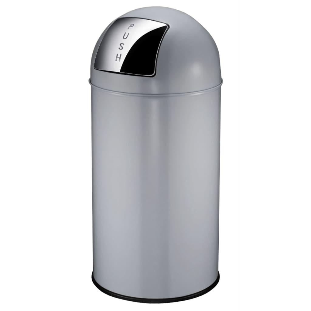 EKO Pushcan afvalbak 40 liter - Staal - Grijs