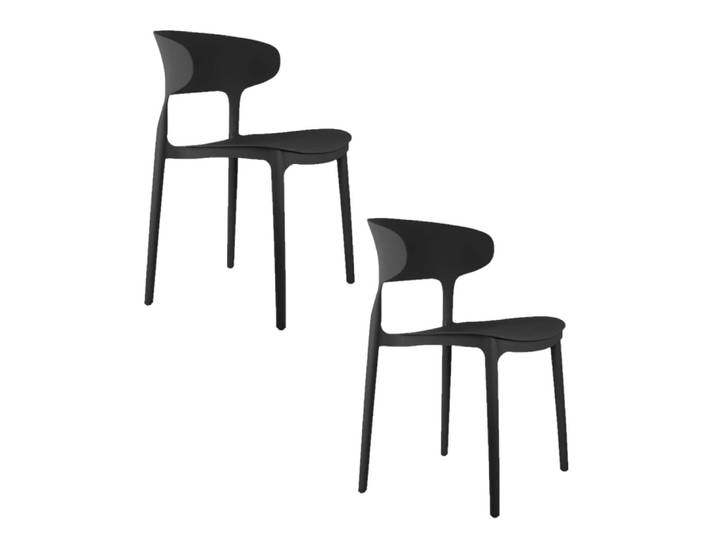 Lot de 2 chaises design noir