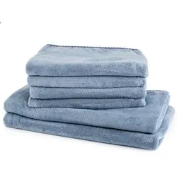 MONT CHALET Handtuch-Set uni Kuschelplüsch Kordelkeder, 6tlg.