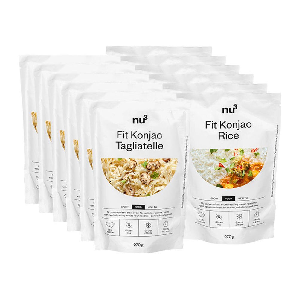 6 x nu3 Fit Konjak Reis & Tagliatelle 1 St Set