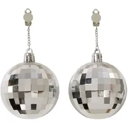 Ohrclips "Disco", silber
