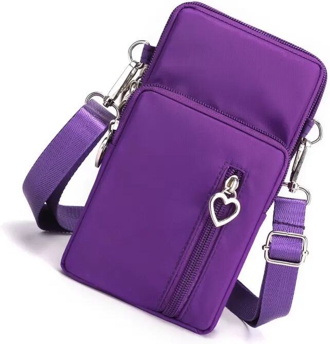 INF Große Handytasche: Handyhülle aus Nylon & Polyester in verschiedenen Farben Violett