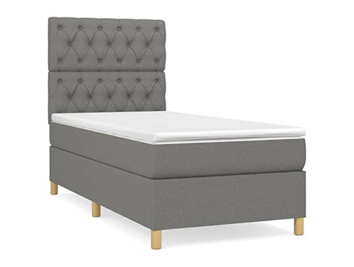 PUGYNBK Boxspringbett, Taschenfederkernmatratze, 80 x 200 cm Verstellbares Kopfteil, atmungsaktiver Stoff, mittlere Härte, weicher Schutz