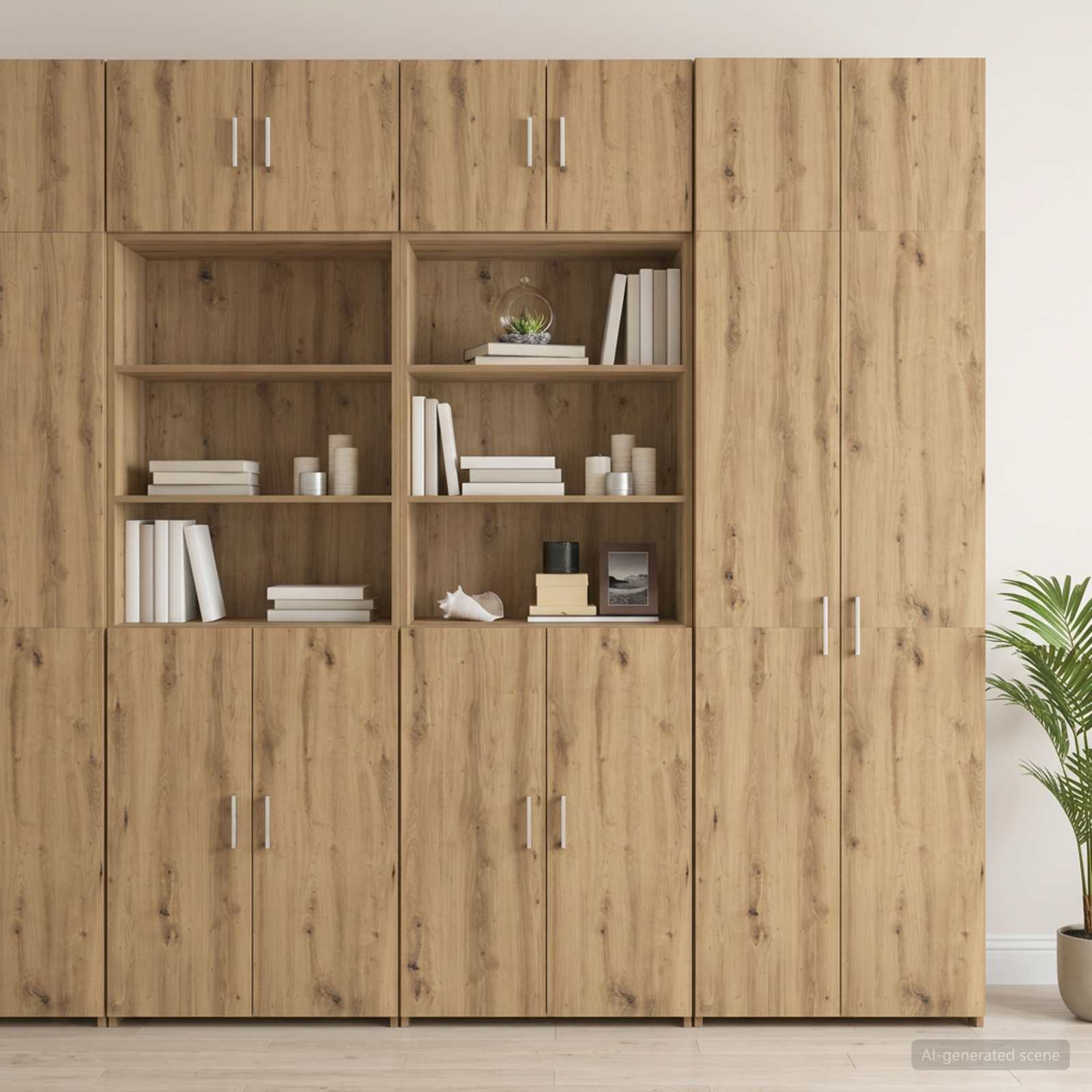 vidaXL Cabinet de rangement avec étagères Chêne artisanal