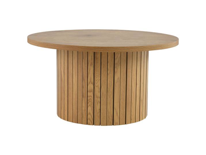 Carryhome Couchtisch, Eiche, rund, rund, 80x42x80 cm, einfacher Aufbau, Wohnzimmer, Wohnzimmertische, Couchtische