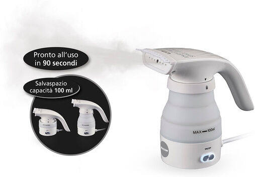 Macom Space Steamer Vapore per indumenti portatile 0,1 L Bianco 600 W