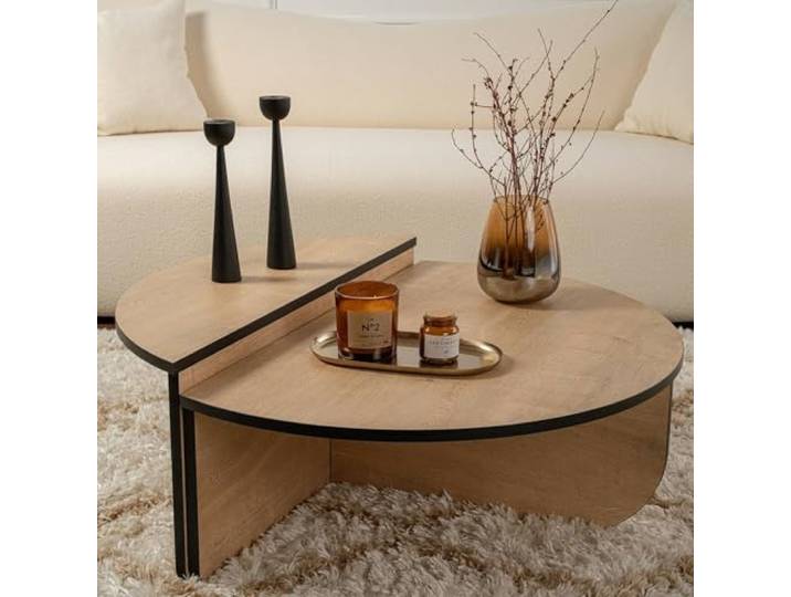 Dmora Couchtisch Feglino 90x60x35h cm Braun, Zeitschrift