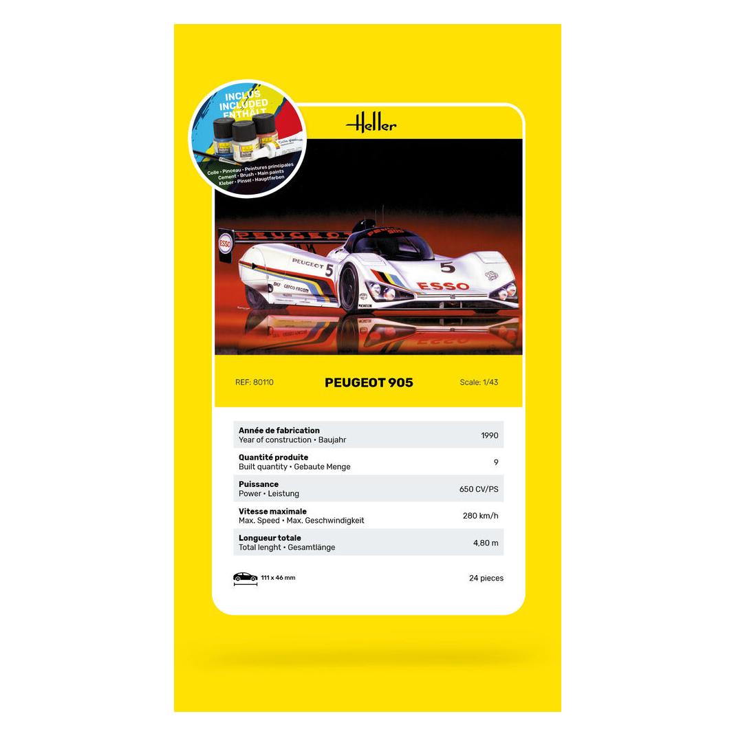 Heller 56110 Starter Kit Peugeot 905 1/43 (56110)