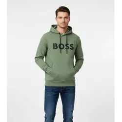 BOSS für Herren. 50551457 Sweatshirt Soody Zone grün (L), Lässig, Baumwolle