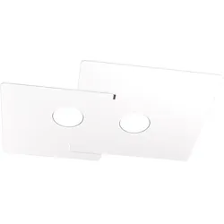 Top Light -  ECHO Top Light LED-Deckenleuchte aus rechteckigem weißem Metall mit 2 Gx53-Glühbirnenfassungen