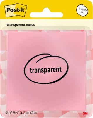 Post-it transparente Haftnotizen Pastellorange, halbtransparent für Bücher & Skripte, rückstandsfrei ablösbar, papierfreundlich, 36 Blatt/Pad
