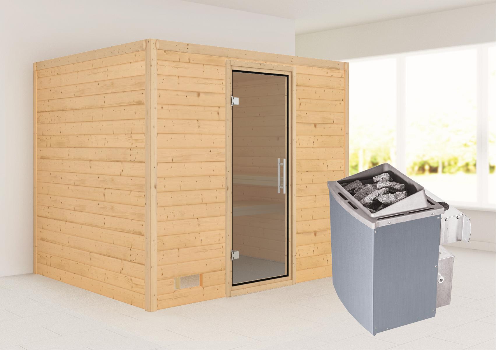 KARIBUHOLZT Sauna Sonara Front 9kW integr.Stg graphitf. GGT 09231579