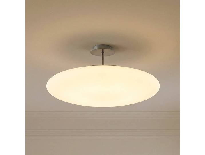 Plafonnier LED Gunda Lindby, dimmable, blanc, Salon / Salle à manger, Verre, Moderne, Plafonnier LED