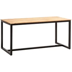 KADIMA DESIGN Esszimmertisch 120x60x76 cm Akazie Massivholz Metall Esstisch Loft-Style, Küchentisch mit Metallbeinen, Holztisch Industrial Klein, Speisetisch