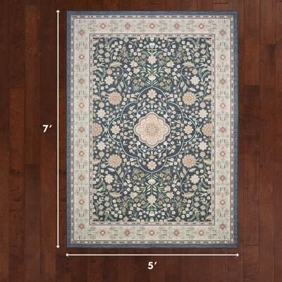 Laura Ashley Imagine Printed Chenille Washable Rugs