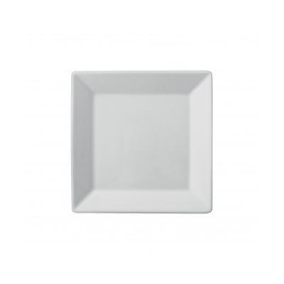 6 x Kimi Uni Teller flach quadratisch 24cm * - weiß - Saturnia Porzellan