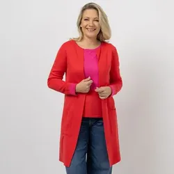 ANNA VON GRIESHEIM Longcardigan, langarm Viskose-Mischung wendbar figurumspielend