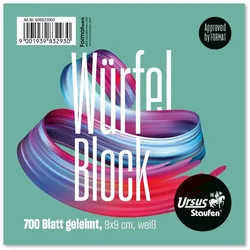 Ursus® Style 608823000 Würfelblock  - geleimt, weiß, ca. 700 Blatt