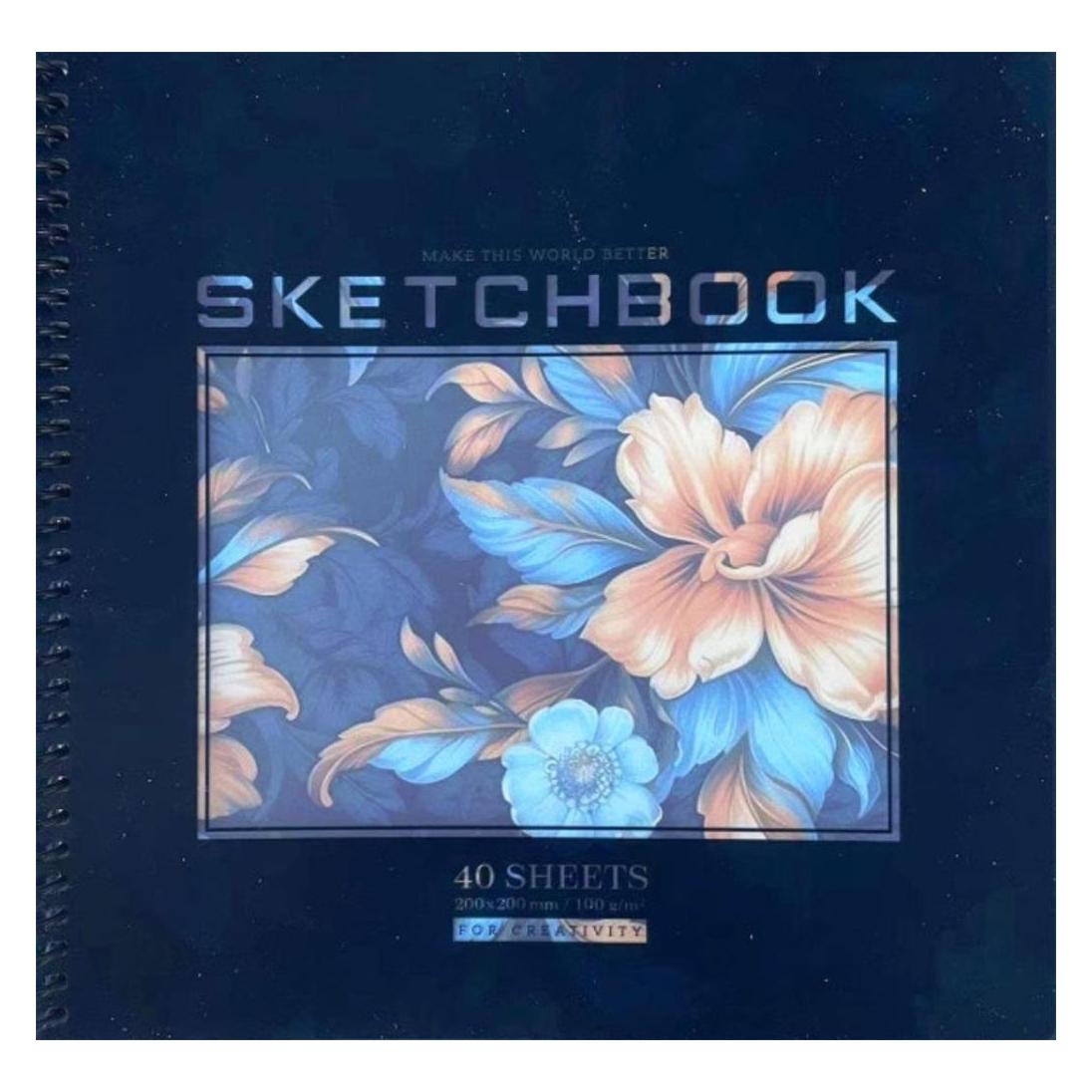 Skizzenbuch 200x200/40K glatte Blumen FRISCH (200x200) (49011565)