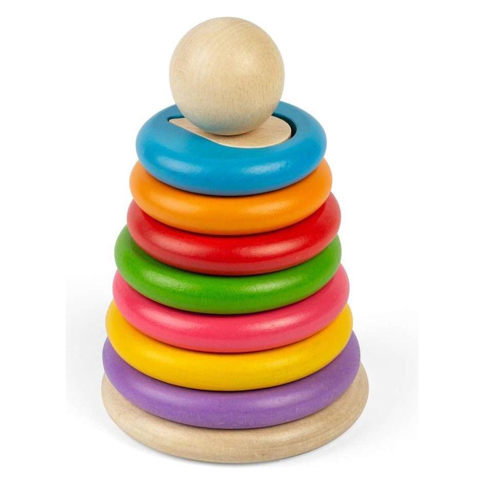 Bigjigs Stapelspiel aus Holz mit geheimen Formen, 16-tlg. (BJ37011)