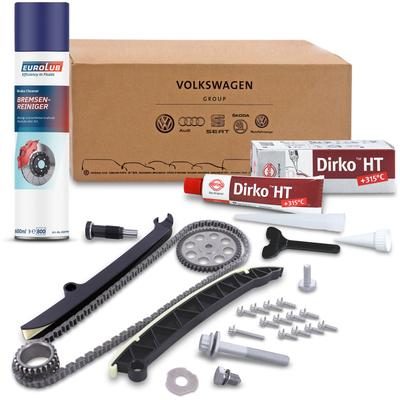 Vag Steuerkettensatz + Dichtstoff + Reiniger [Hersteller-Nr. 40208313] für Audi, VW, Skoda, Seat