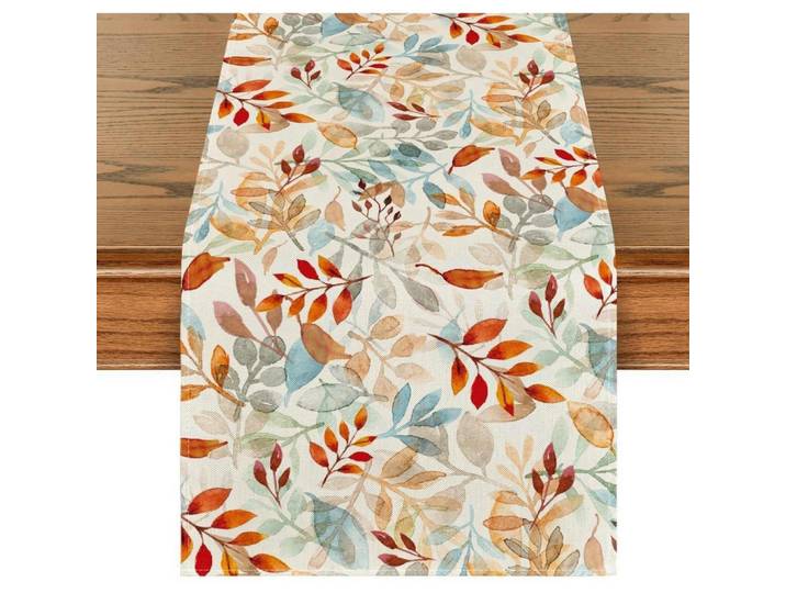 Tischläufer Herbstlaub 40 x 300 cm, Mehrfarbig, 40x1.5x300 cm, Heimtextilien, Wohntextilien, Tischwäsche, Tischläufer