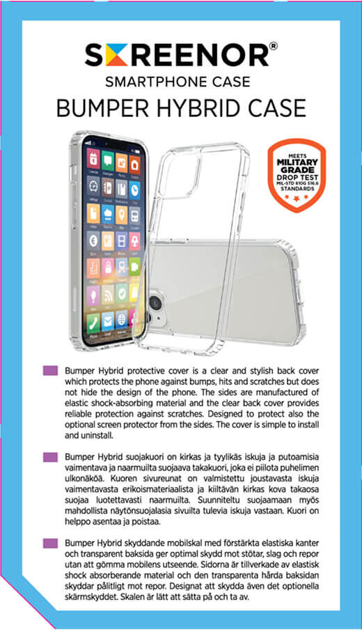 OnePlus 12R Screenor Bumper Suojakuori, Kirkas