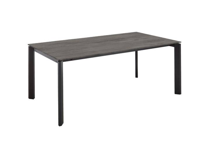 Celina Home Esstisch London, Schwarz, Schiefer, Metall, rechteckig, eckig, 95x76x200-300 cm, ausziehbar, Esszimmer, Tische, Esstische, Esstische ausziehbar