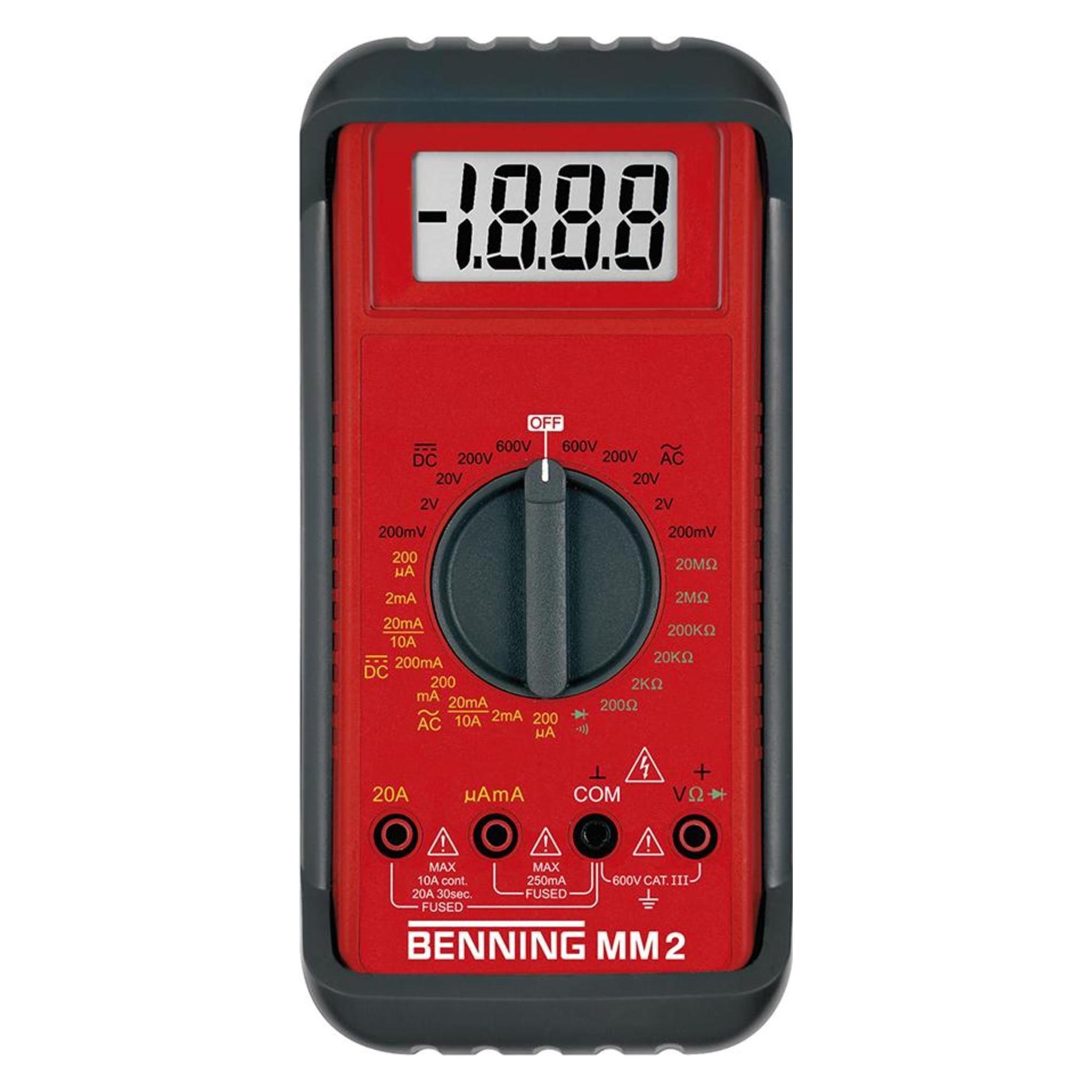 Benning Hand-Multimeter digital MM 2 K (CAT III 600V, Hand-Multimeter) (44028)