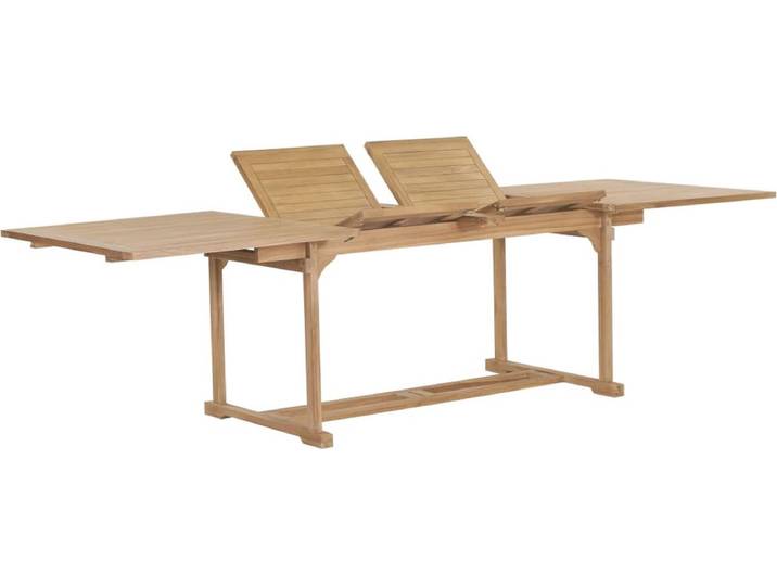 vidaXL - Tuintafel - verlengbaar - 180-280x100x75 - cm - massief - teakhout