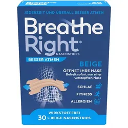 Besser Atmen Breathe Right Nasenpflaster Beige Groß 30 St Pflaster