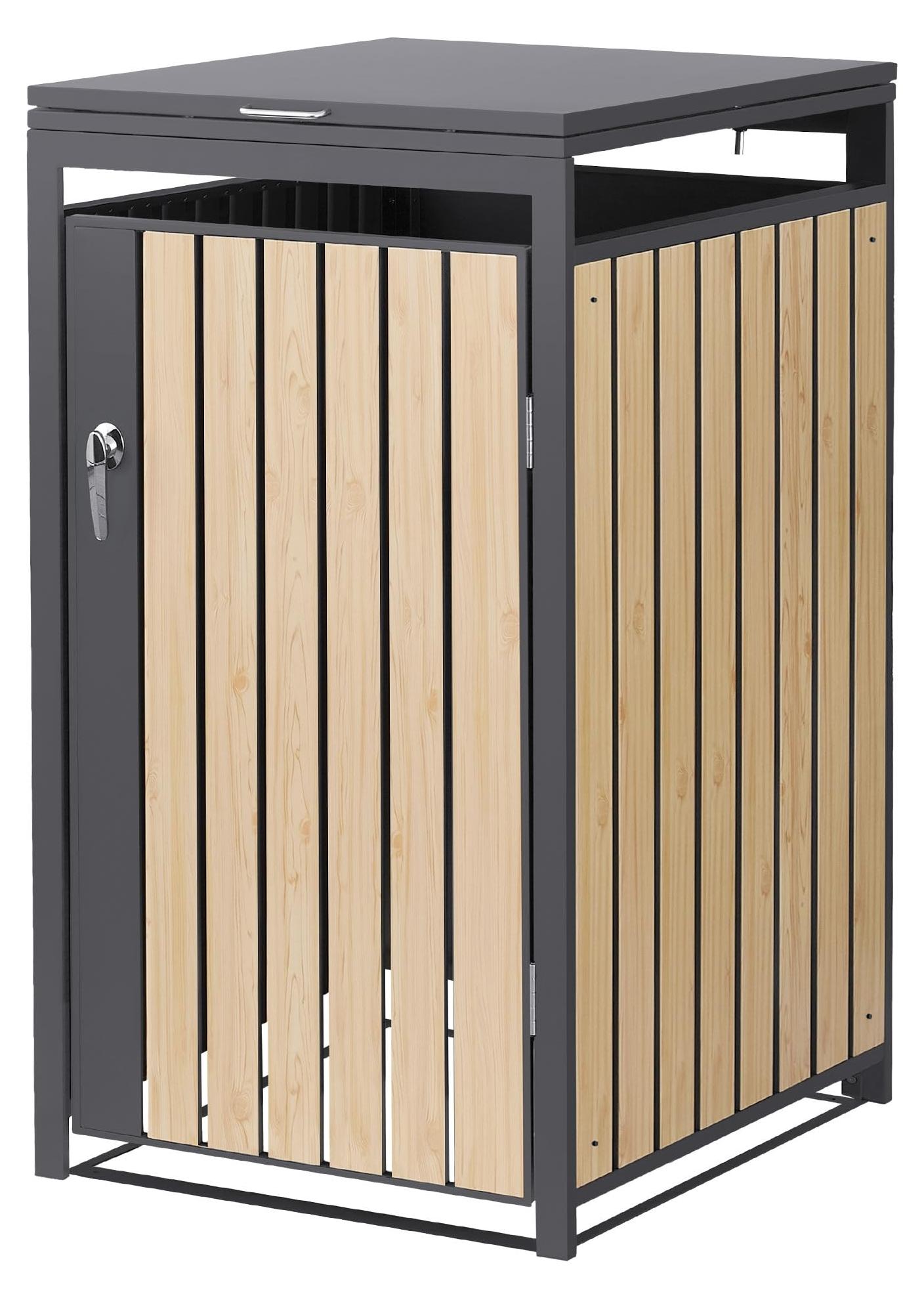 Mülltonnenverkleidung 240L, 68x80x120 cm, Anthrazit, Stahl