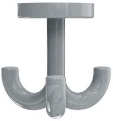 Hewi 477 Haken 477.90.05095 3-fach, drehbar, felsgrau