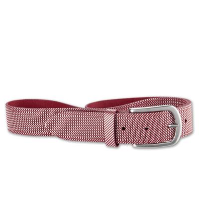Ledergürtel BERND GÖTZ "Ledergürtel mit stylisch geriffelter Oberfläche", Damen, Gr. 90, rot, Rindsleder, Gürtel Ledergürtel