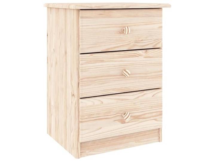 Tmriohed Nachttisch Massivholz Kiefer 3 Schubladen ALTA 41x35x55,5 cm Unbehandelter Kommodenschrank fürs Schlafzimmer mit 3 Holzschubladen, flexibel gestaltbar und langlebig.