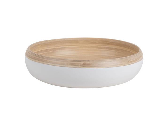 Schale Marola – gefertigt aus Bamboo - Weiß - Luxusbetten24