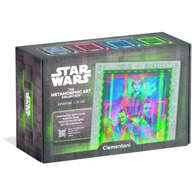 Puzzle CLEMENTONI "Star Wars - The Metamorphic Art Collection Episode 1-2-3", bunt, PuzzlesB:36cm H:49cm, Motiv, Mit Licht; Made in Europe, B:36cm H:49cm