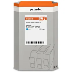 Prindo, Druckerpatrone, kompatibel mit Brother LC426XLC (C)