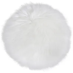Sitzkissen Lambskin Polyester Weiß