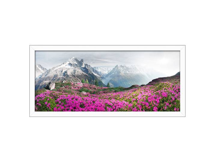 Toile Mountain Landscape Matériau : Bois manufacturé, Papier Motif : Nature Motif : Fleurs, Paysages & montagnes Surface en bois : Plaxé