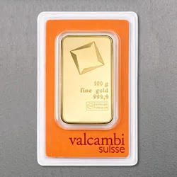 Goldbarren 100g VALCAMBI geprägt