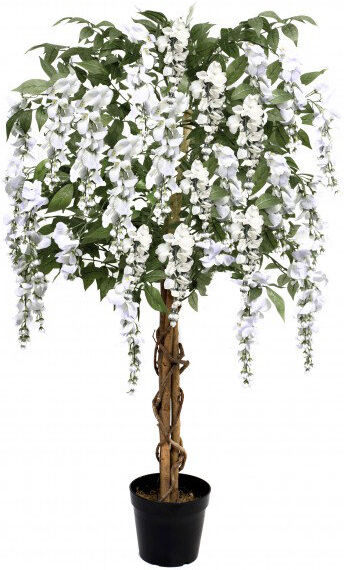 The Seasonal Aisle GreenBrokers Artificial Lilac Wisteria Tree 150cm/5ft White 145cm H x 19cm W x 19cm D