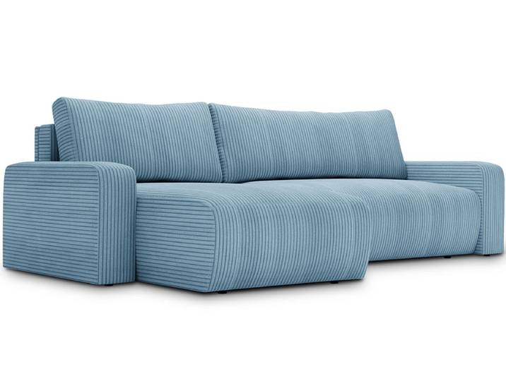 Ecksofa ARAGON Stoff ocean blue