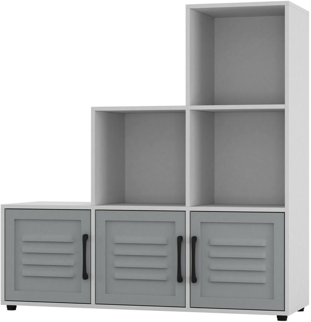 17 Stories Beronica 90.5 cm H x 89 cm W Cube Bookcase Grey