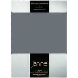Janine Jersey Elastic Spannbetttuch 180x200 cm - 200x220 cm | opalgrau - grau