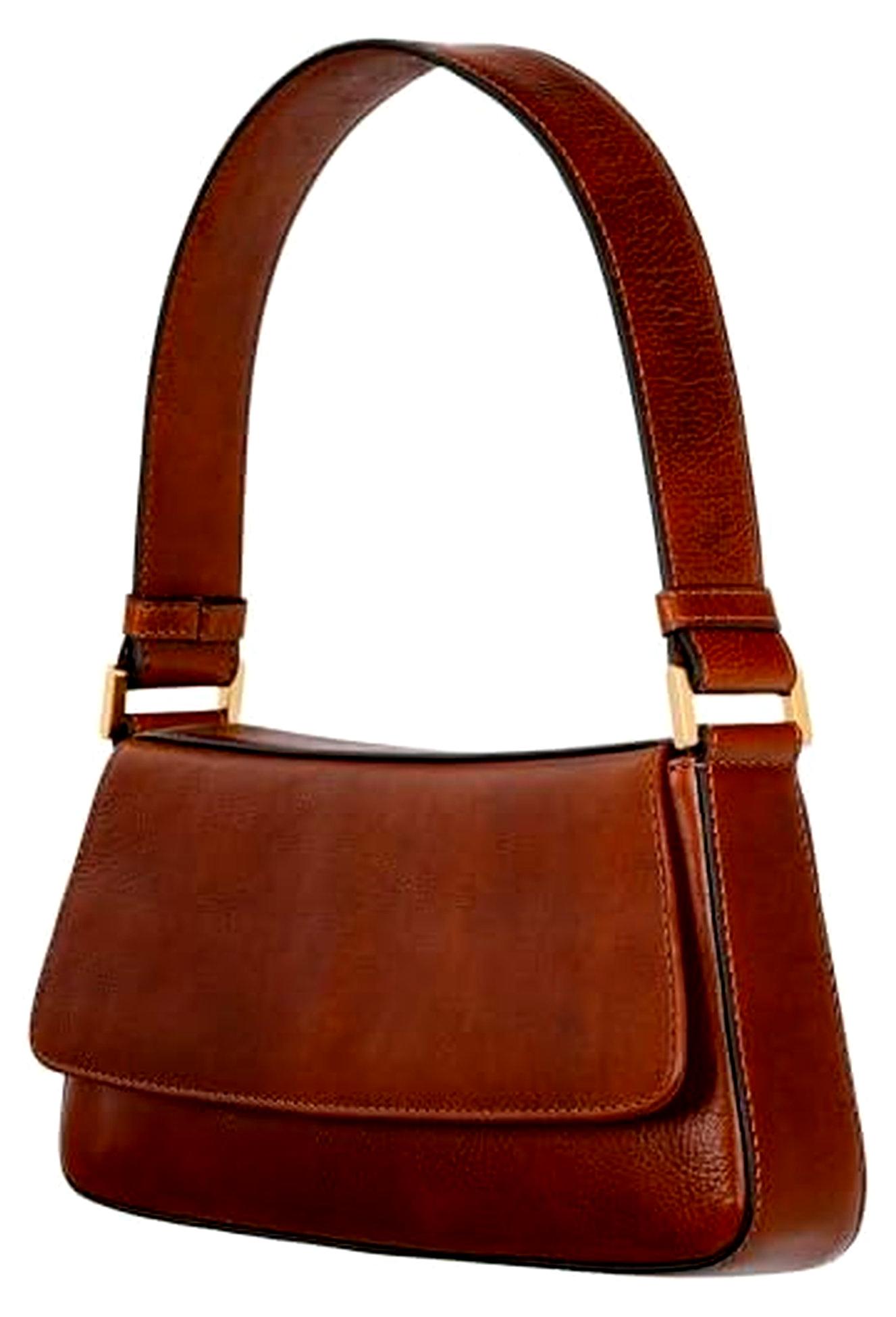 Lederhandtasche - Geldbörse aus Vollnarbenleder für Damen - Umhängetasche